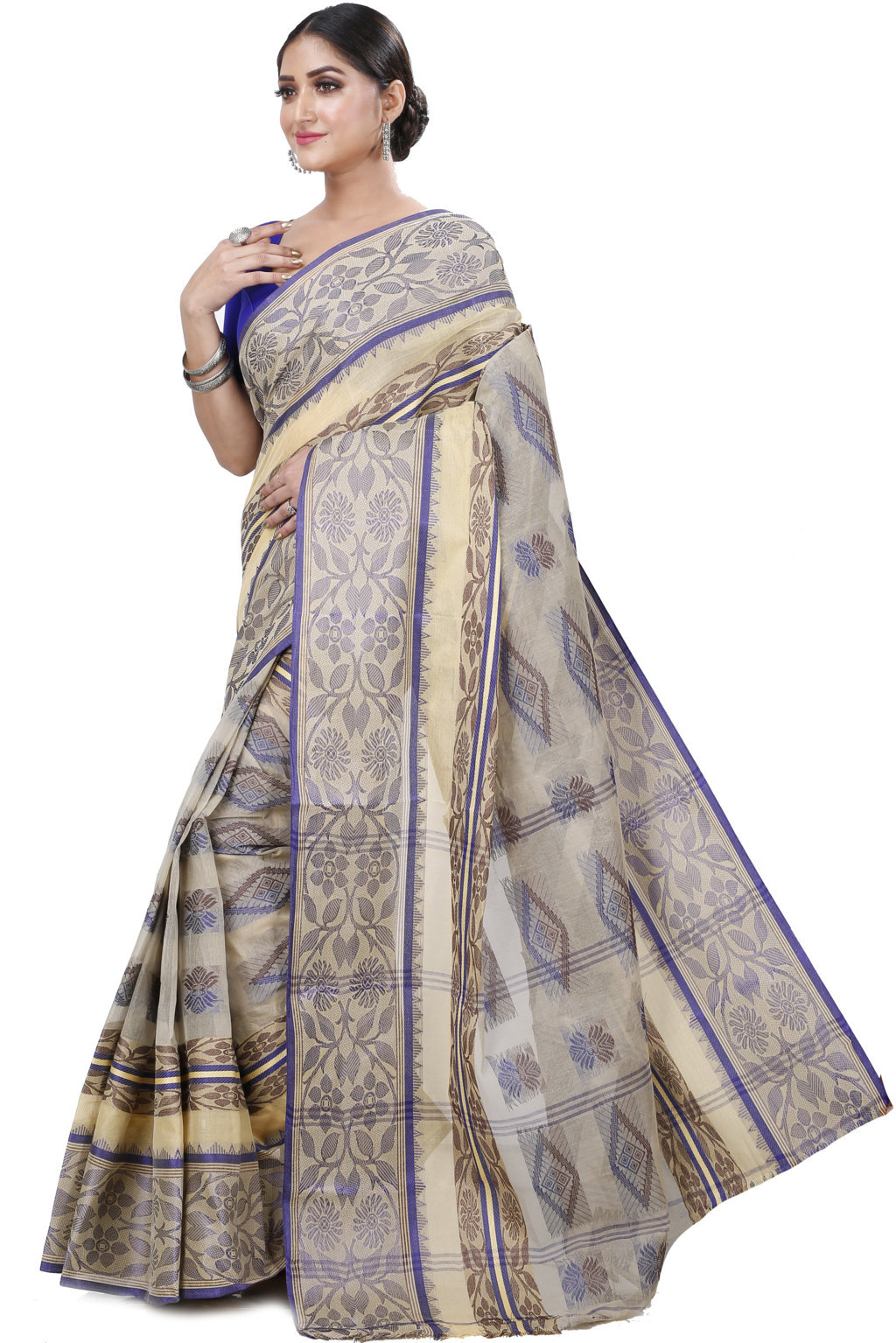 Brown Pure Cotton Sadasob Tant Saree (11)